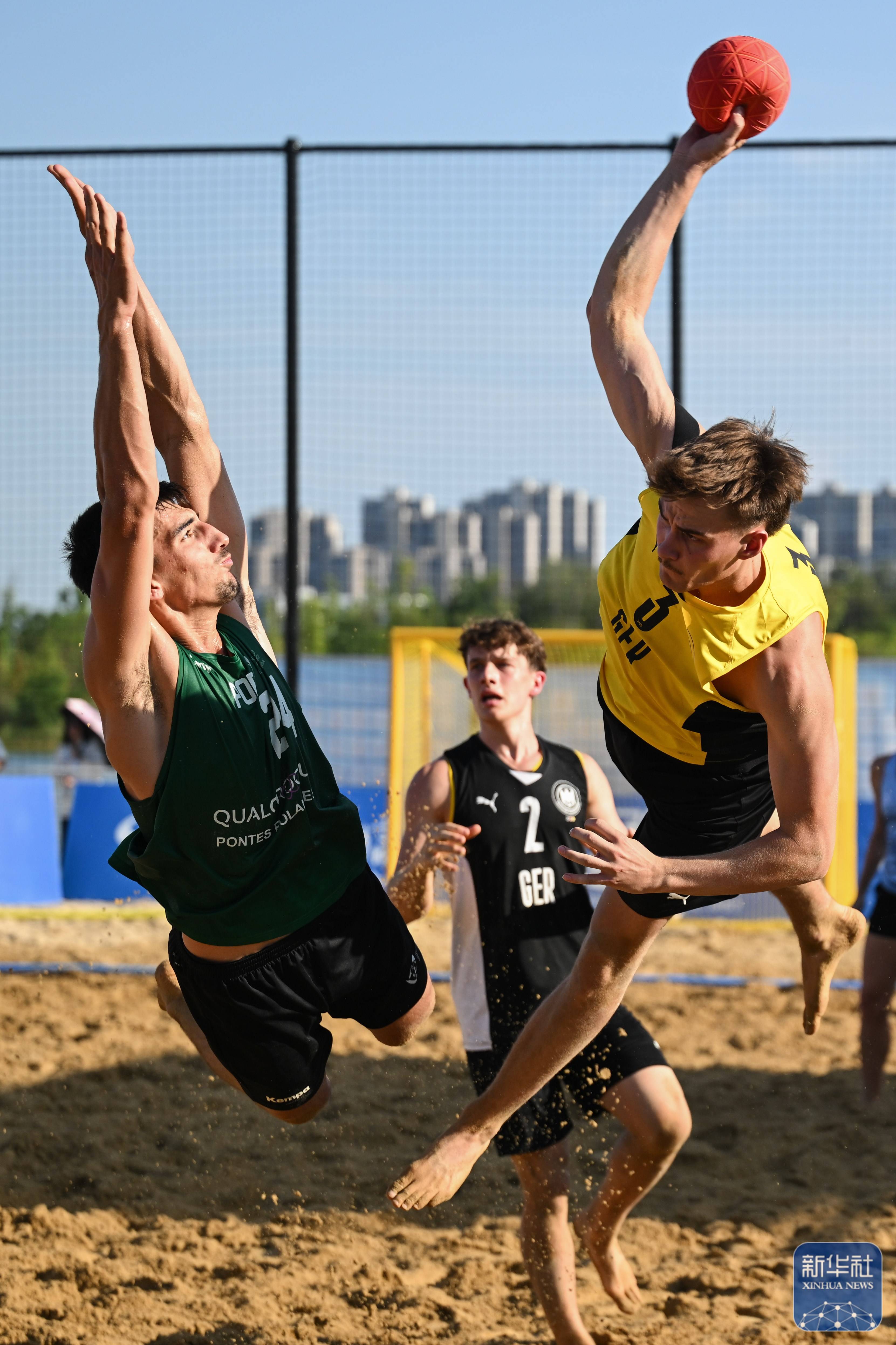 成都世运会｜沙滩手球男子决赛：德国队夺冠