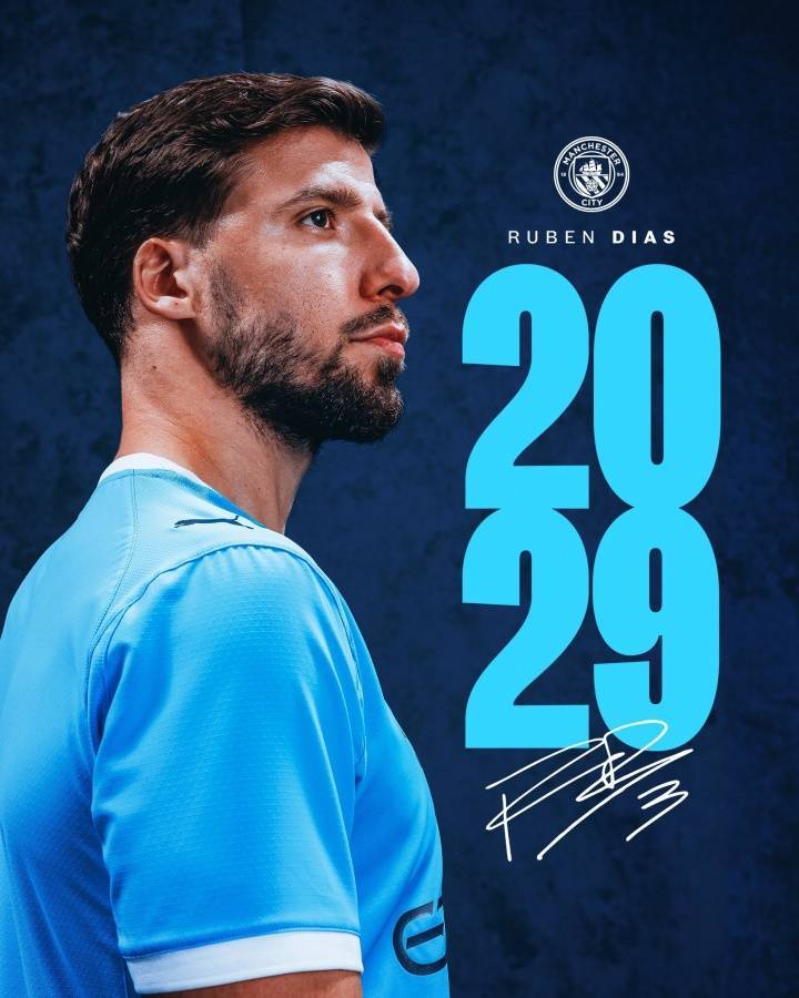 后防大将留队！官方：曼城与鲁本-迪亚斯续约至2029年